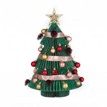 Jingle Jollys Paper Christmas Tree 61CM w/ Star Topper Xmas Decor Tabletop Green DIY Ornament Set - Image 2