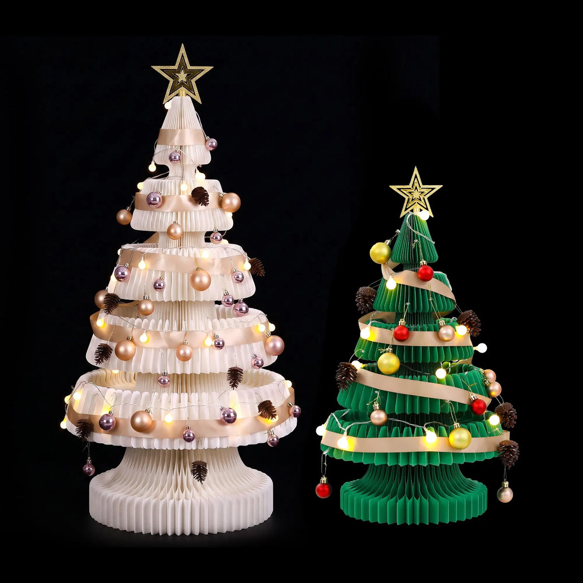 Jingle Jollys Prelit Christmas Tree Decorations Bundle Foldable Quick Setup - Image 2