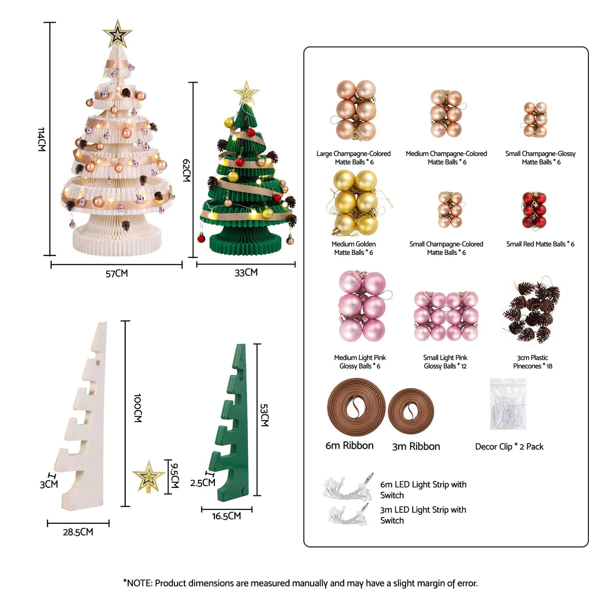 Jingle Jollys Prelit Christmas Tree Decorations Bundle Foldable Quick Setup - Image 3