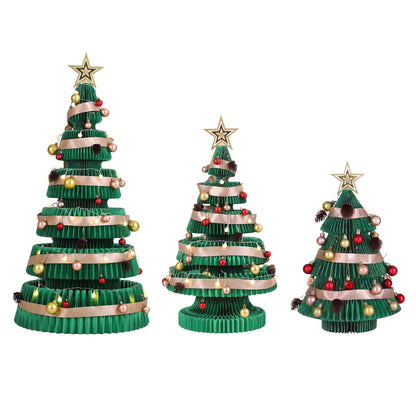 Jingle Jollys 3PCS Christmas Tree Decoration with Lights Foldable Easy Setup Tree - Image 4