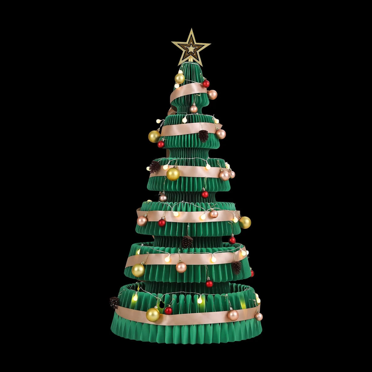 Jingle Jollys 47cm&111cm Christmas Tree Decoration Foldable Xmas Paper Tree - Image 2