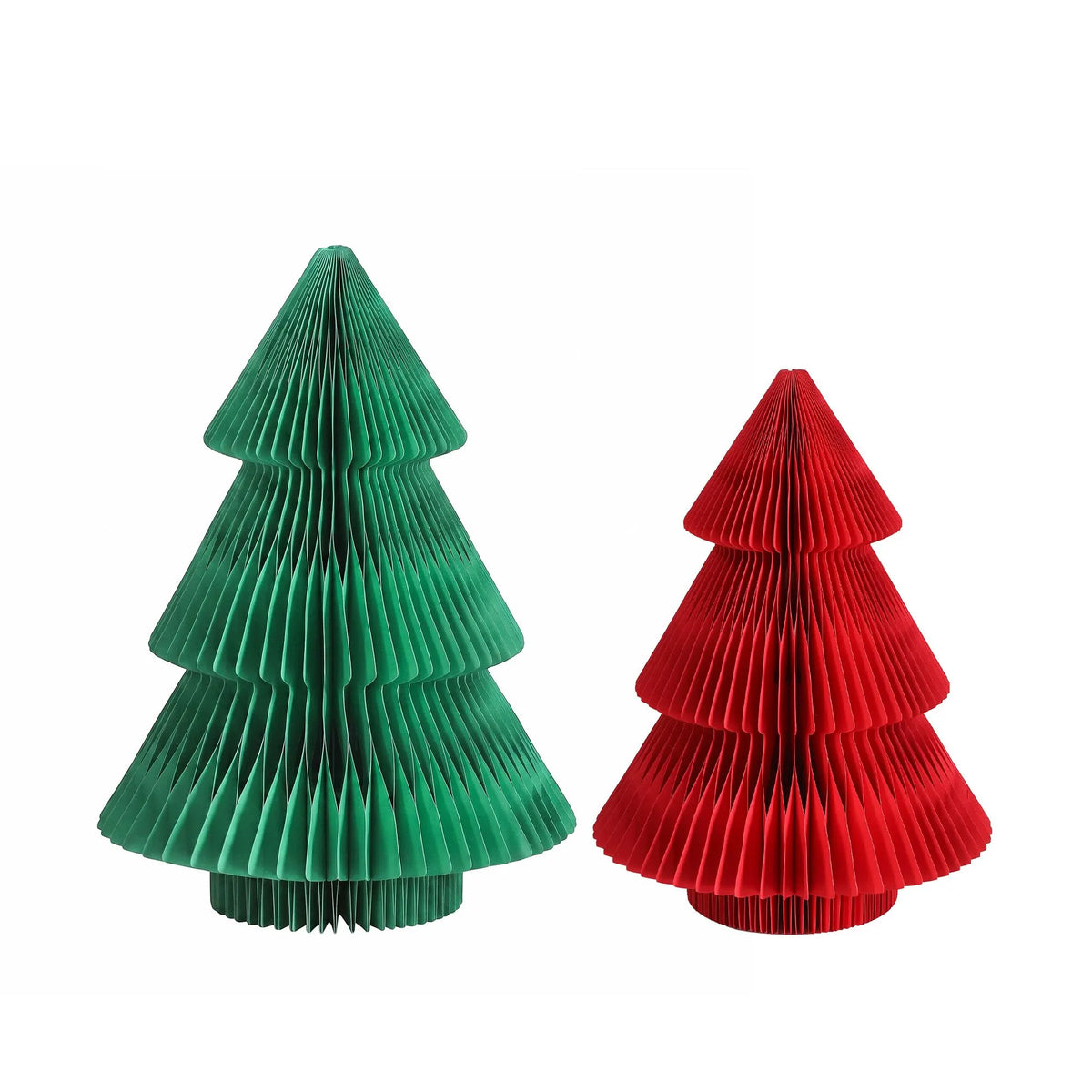 Jingle Jollys 2PCS Folding Tabletop Christmas Tree Xmas Decorations Red & Green - Image 4