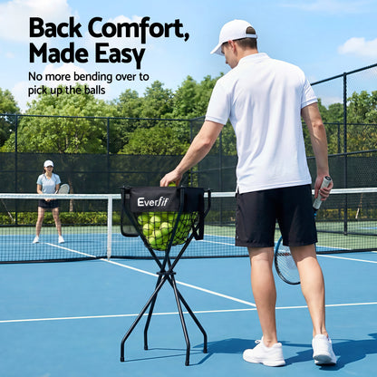 Everfit Portable Ball Cart Foldable Pickleball Tennis Baseball Softball - Image 7