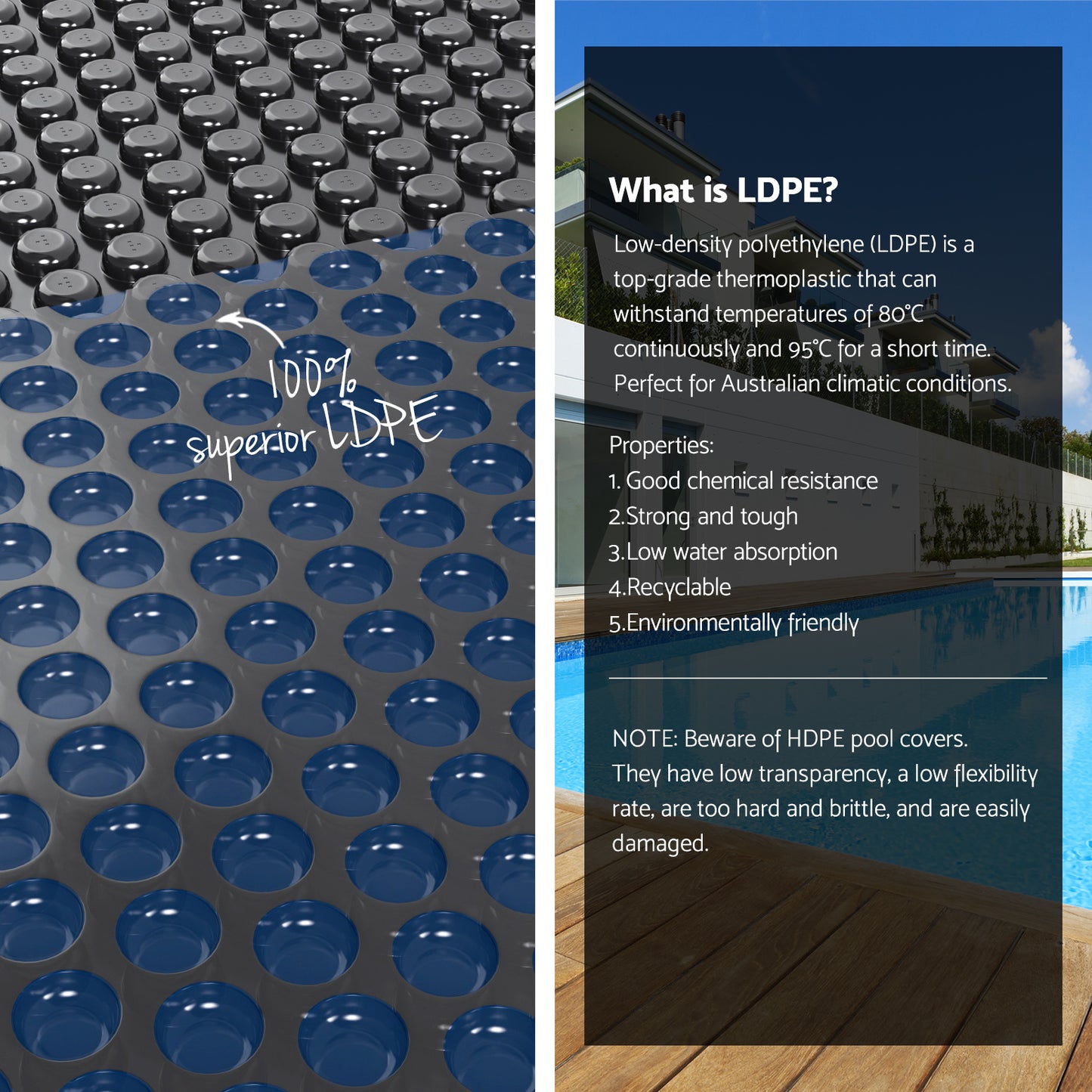 Aqua Buddy Pool Cover 600 Micron 10x4m w/ Roller 4m Swimming Pools Black Solar Blanket - Image 6
