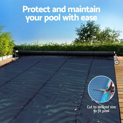 Aqua Buddy Pool Cover 500 Micron 6.5x3m w/ Roller 4m Swimming Pools Black Solar Blanket - Image 4