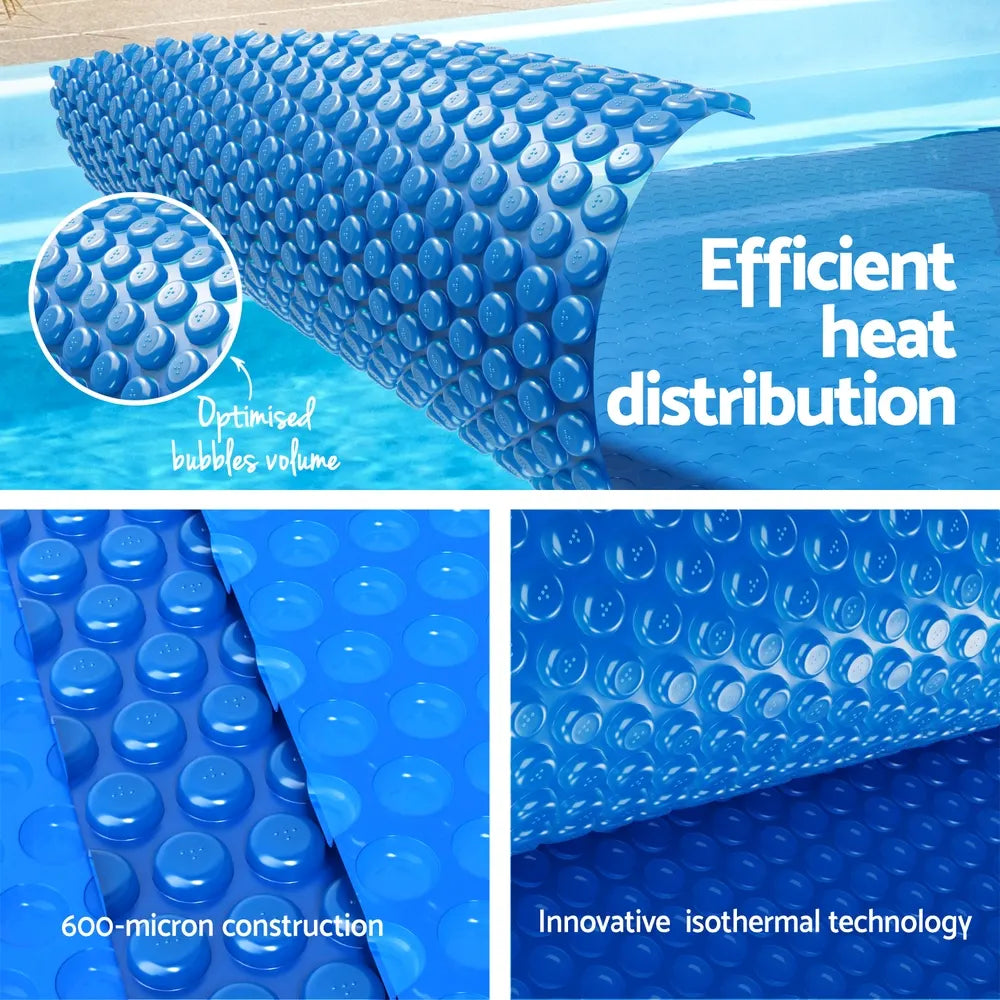 Aqua Buddy Pool Cover 600 Micron 7x4m Swimming Pool Solar Blanket Blue - Image 5