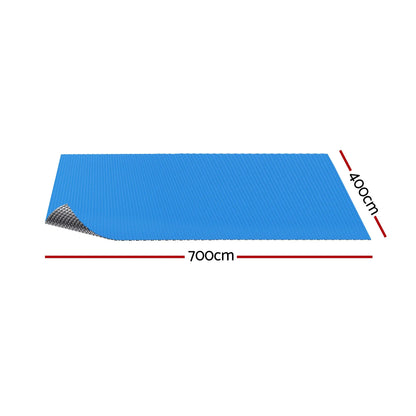 Aqua Buddy Pool Cover 600 Micron 7x4m Bubble Heat Solar Blanket Blue Silver - Image 2