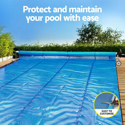Aqua Buddy Pool Cover 600 Micron 7x4m w/ Roller 4m Swimming Pools Sliver Solar Blanket - Image 4