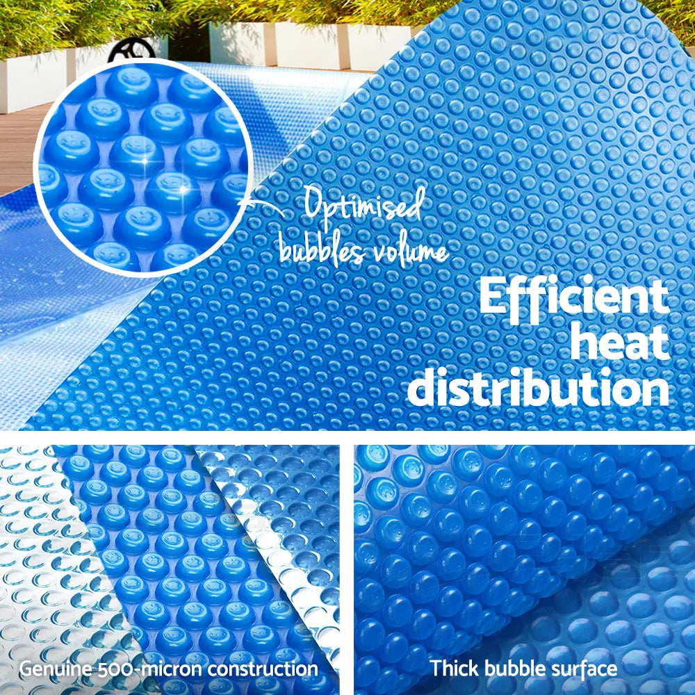 Aquabuddy Pool Cover 500 Micron 8x4.2m Swimming Pool Solar Blanket Blue - Image 4
