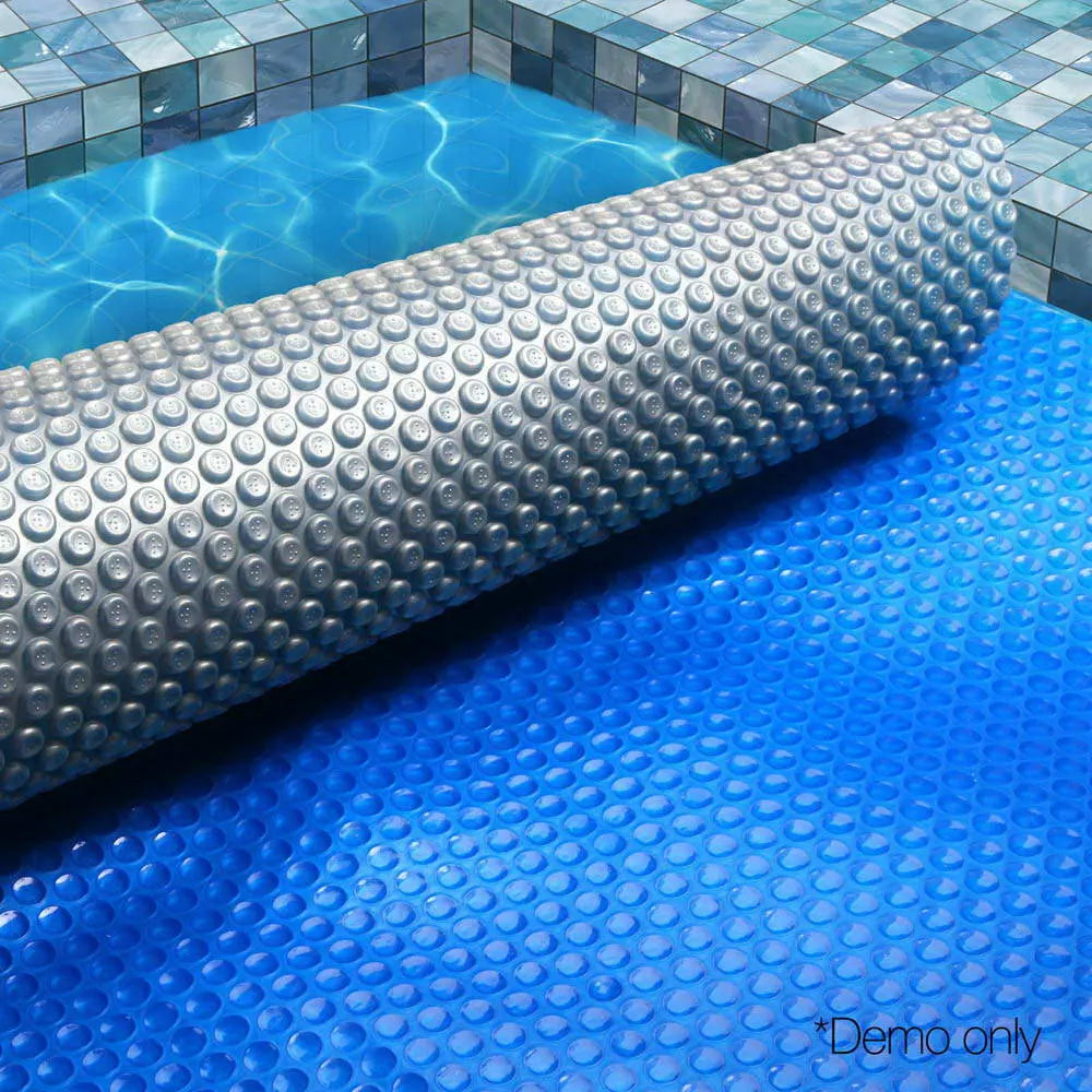 Aquabuddy Pool Cover 500 Micron 8x4.2m Swimming Pool Solar Blanket Blue Silver - Image 7