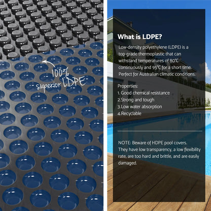 Aqua Buddy Pool Cover 600 Micron 8x4.2m w/ Roller 5.55m Swimming Pools Black Solar Blanket - Image 6