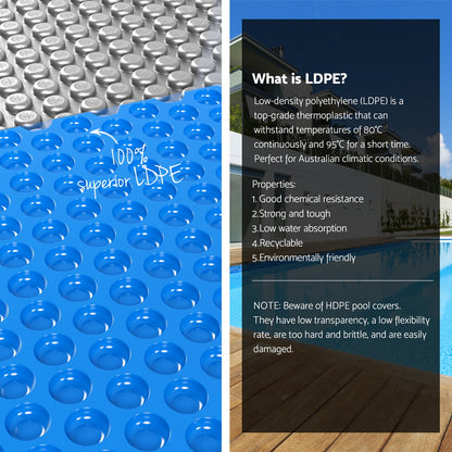Aqua Buddy Pool Cover 600 Micron Bubble Heat Solar Blanket Blue Silver 8x4.2m - Image 4