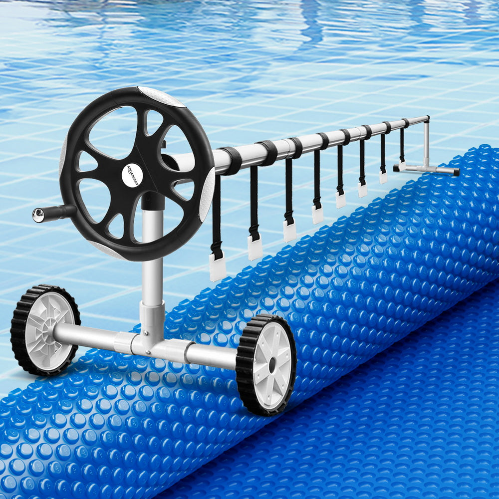 Aqua Buddy Pool Cover 600 Micron Heat Solar Blanket 9.5x5m w/ 5.55m Roller - Image 7
