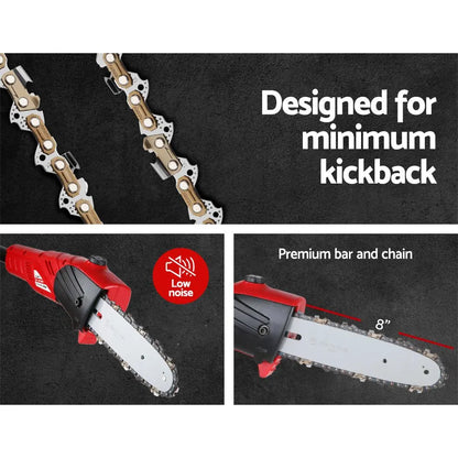 Giantz Chainsaw Cordless Pole Chain Saw 20V 8in Pruner 2.7m Long Reach Battery - Image 6