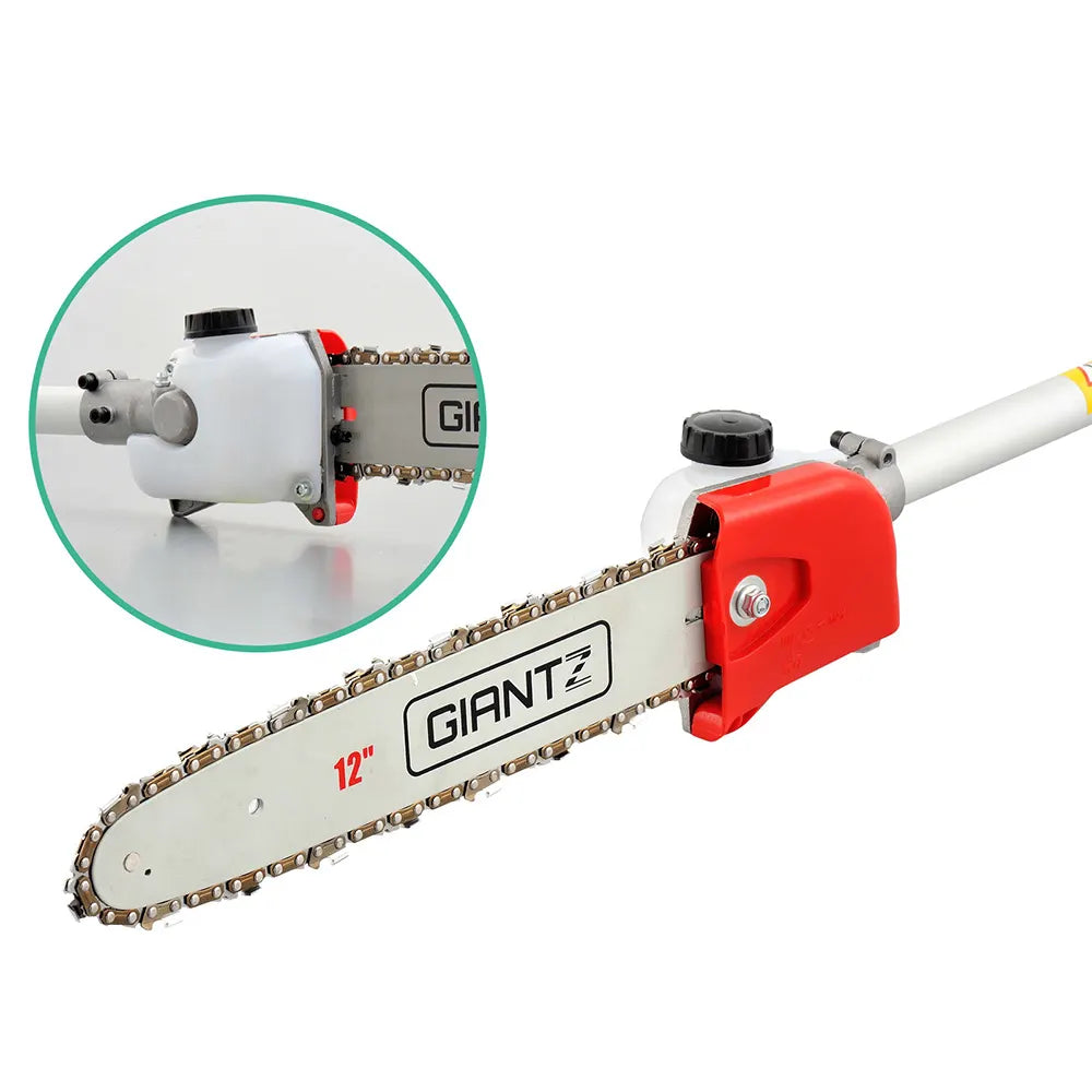 Giantz Pole Chainsaw 2 Stroke Petrol Tree Pruner Long Reach Saw 12 Inch Bar 9 In 1 - Image 8