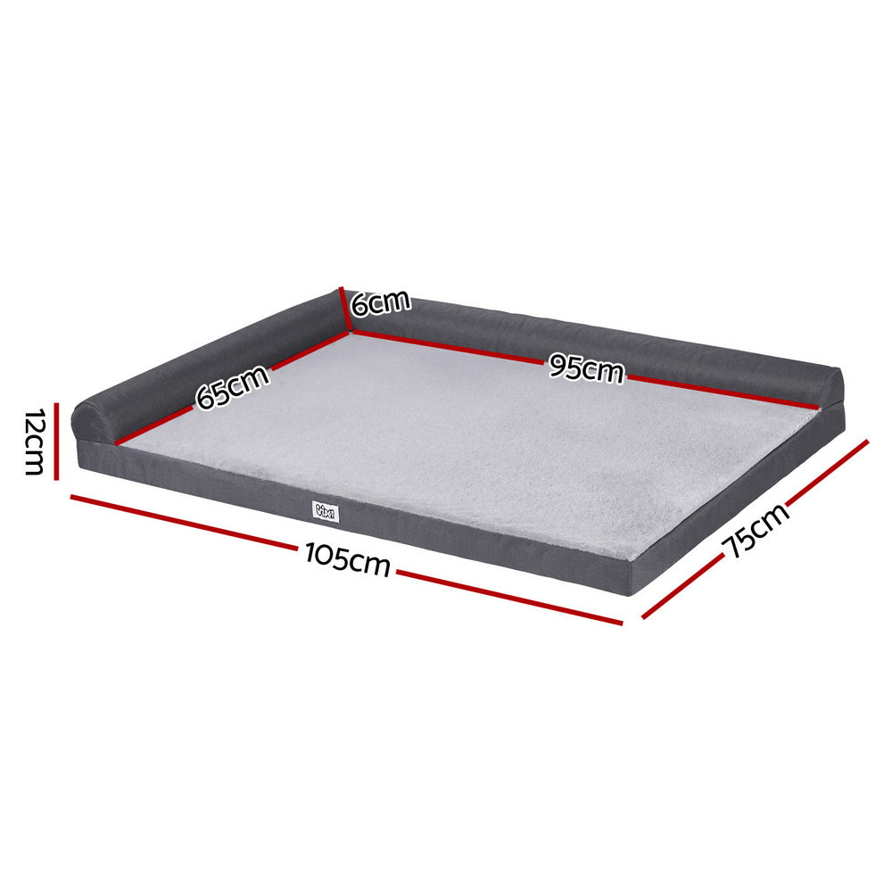 i.Pet Pet Bed Plush Soft Cushion Egg Crate Large Sofa Platform Removable Washable - Image 2