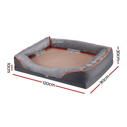 i.Pet Pet Bed Orthopedic Washable Dog Bed Plush Fleece Sofa Cushion Mat - Image 2
