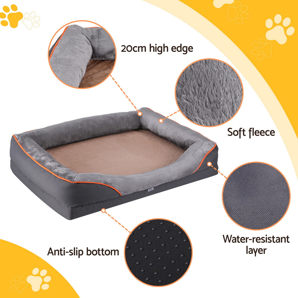 i.Pet Pet Bed Orthopedic Washable Dog Bed Plush Fleece Sofa Cushion Mat - Image 5