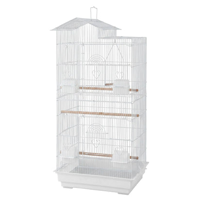 i.Pet 100cm Bird Cage Aviary Parrot Budgie White - Image 2