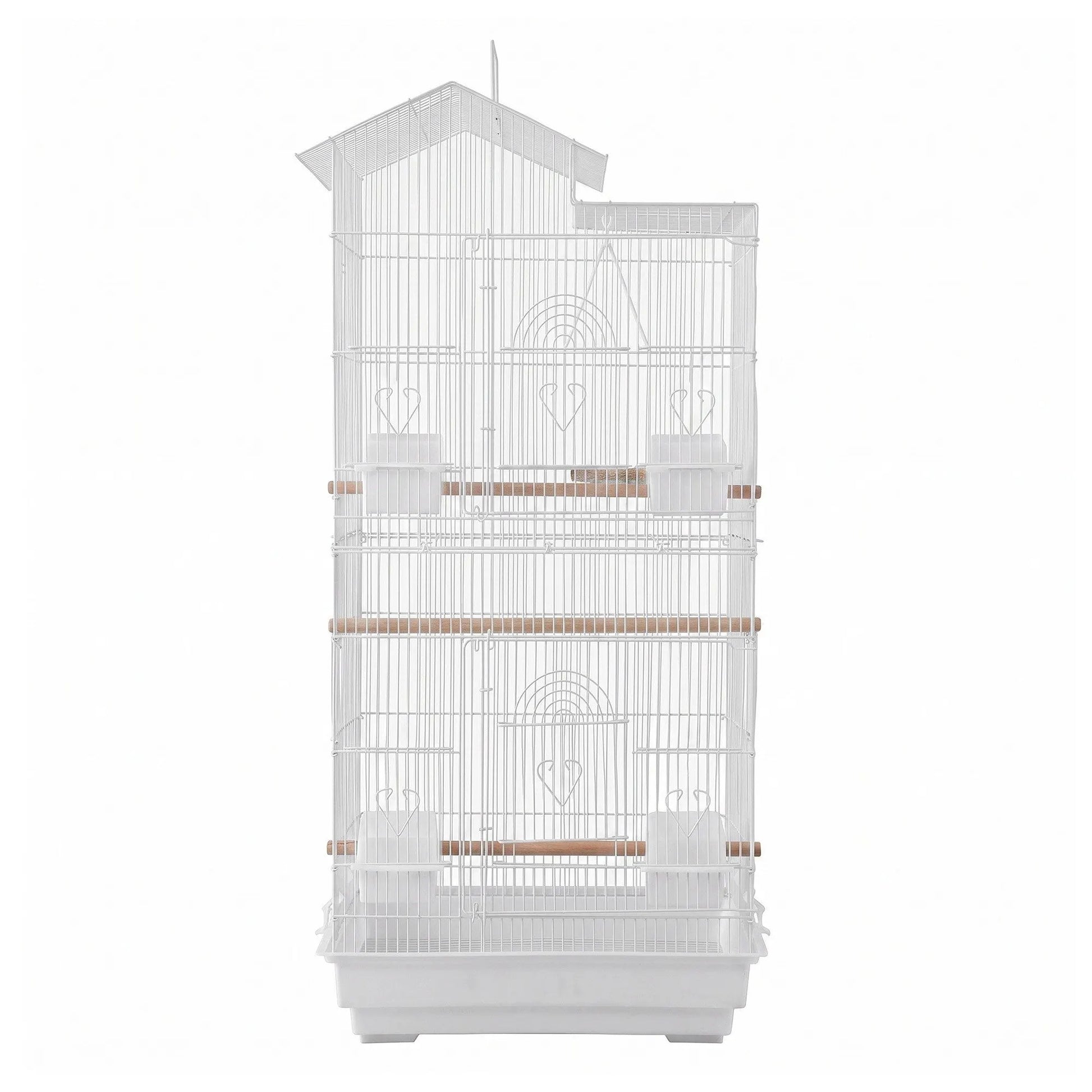 i.Pet 100cm Bird Cage Aviary Parrot Budgie White - Image 4