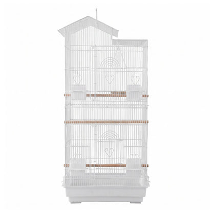 i.Pet 100cm Bird Cage Aviary Parrot Budgie White - Image 4