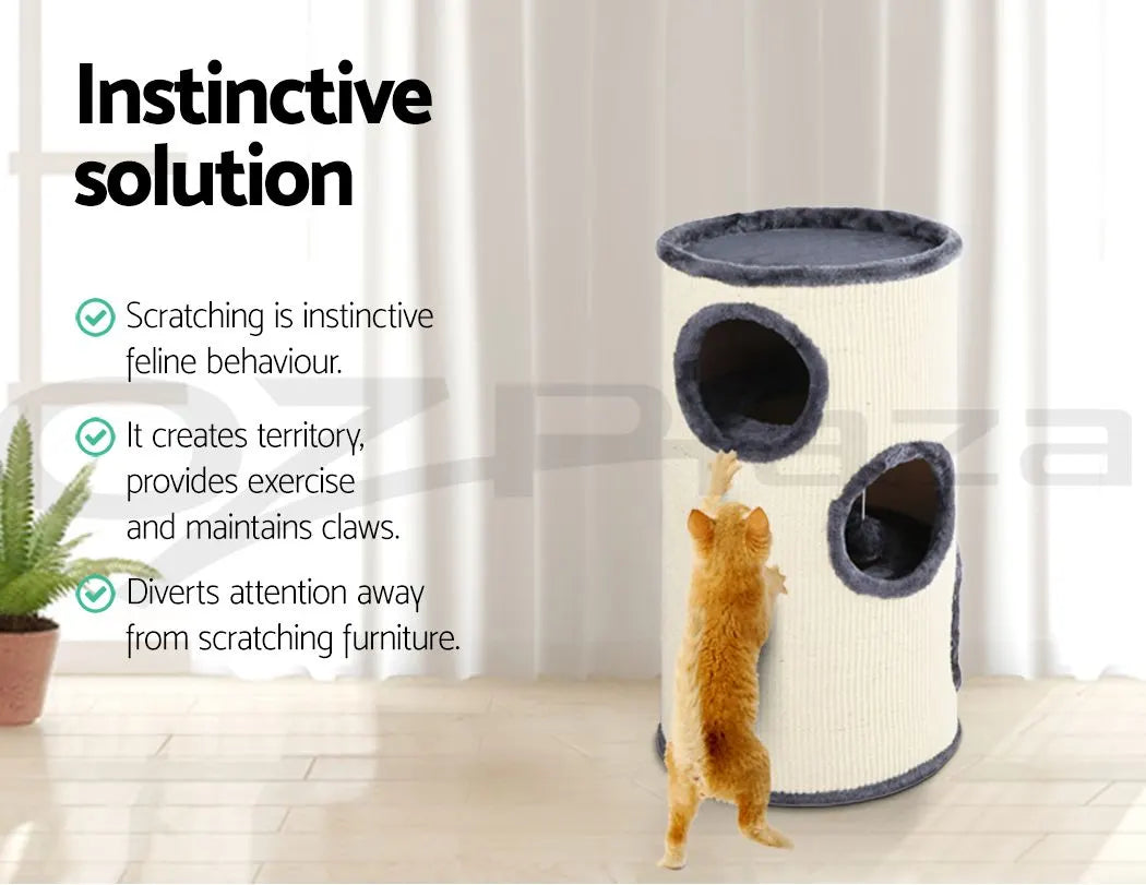 i.Pet Cat Tree 70cm Scratching Post Tower Scratcher Trees Wood Condo House Toys - Image 5