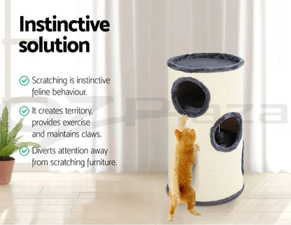 i.Pet Cat Tree 70cm Scratching Post Tower Scratcher Trees Wood Condo House Toys - Image 5