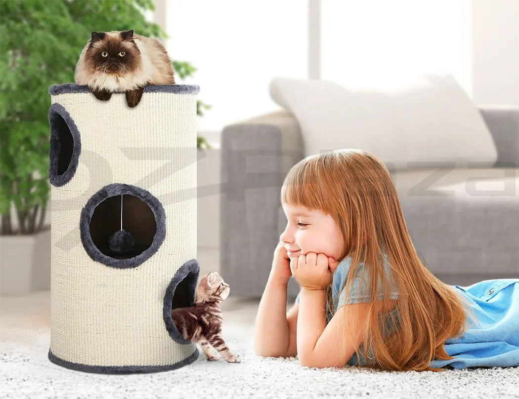 i.Pet Cat Tree 70cm Scratching Post Tower Scratcher Trees Wood Condo House Toys - Image 8