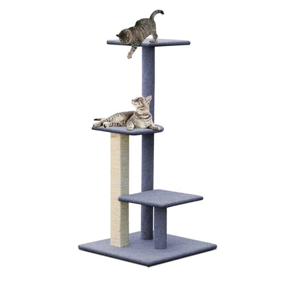 i.Pet Cat Tree 124cm Scratching Post Tower Scratcher Trees Wood Condo Board - Image 8