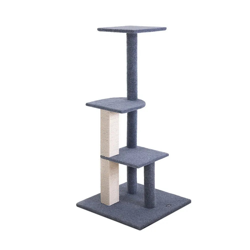 i.Pet Cat Tree 124cm Scratching Post Tower Scratcher Trees Wood Condo Board - Image 3
