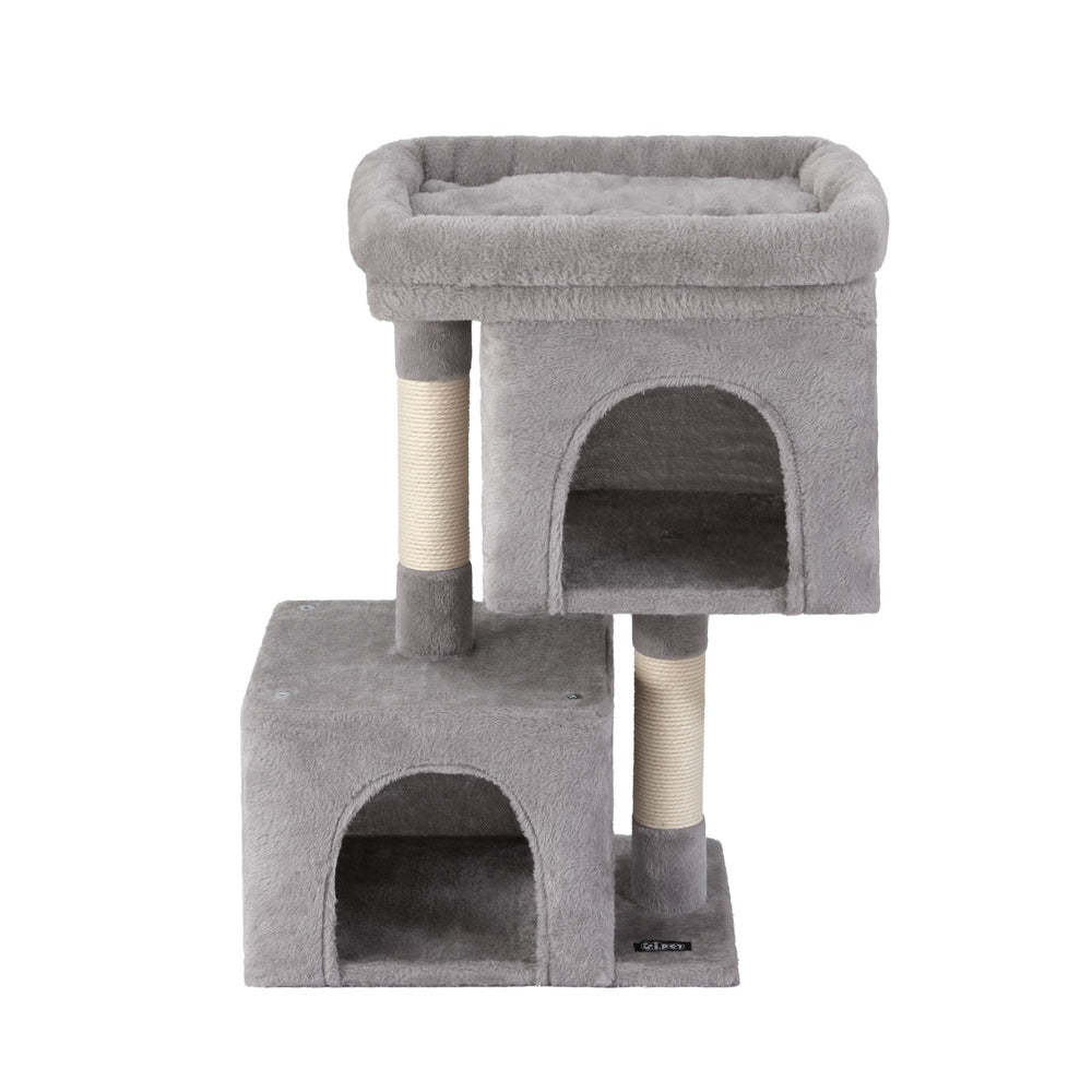 i.Pet Cat Tree 67cm Tower Scratching Post Trees Scratcher Condo House Light Grey - Image 3