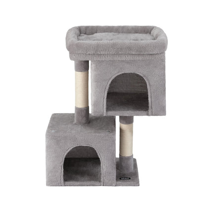 i.Pet Cat Tree 67cm Tower Scratching Post Trees Scratcher Condo House Light Grey - Image 3