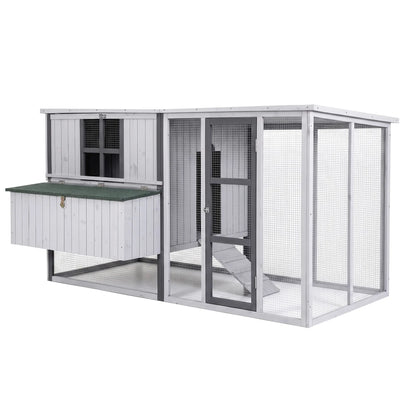 i.Pet Chicken Coop 219cm Rabbit Hutch Poultry Cage Outdoor Enclosure Wood - Image 3