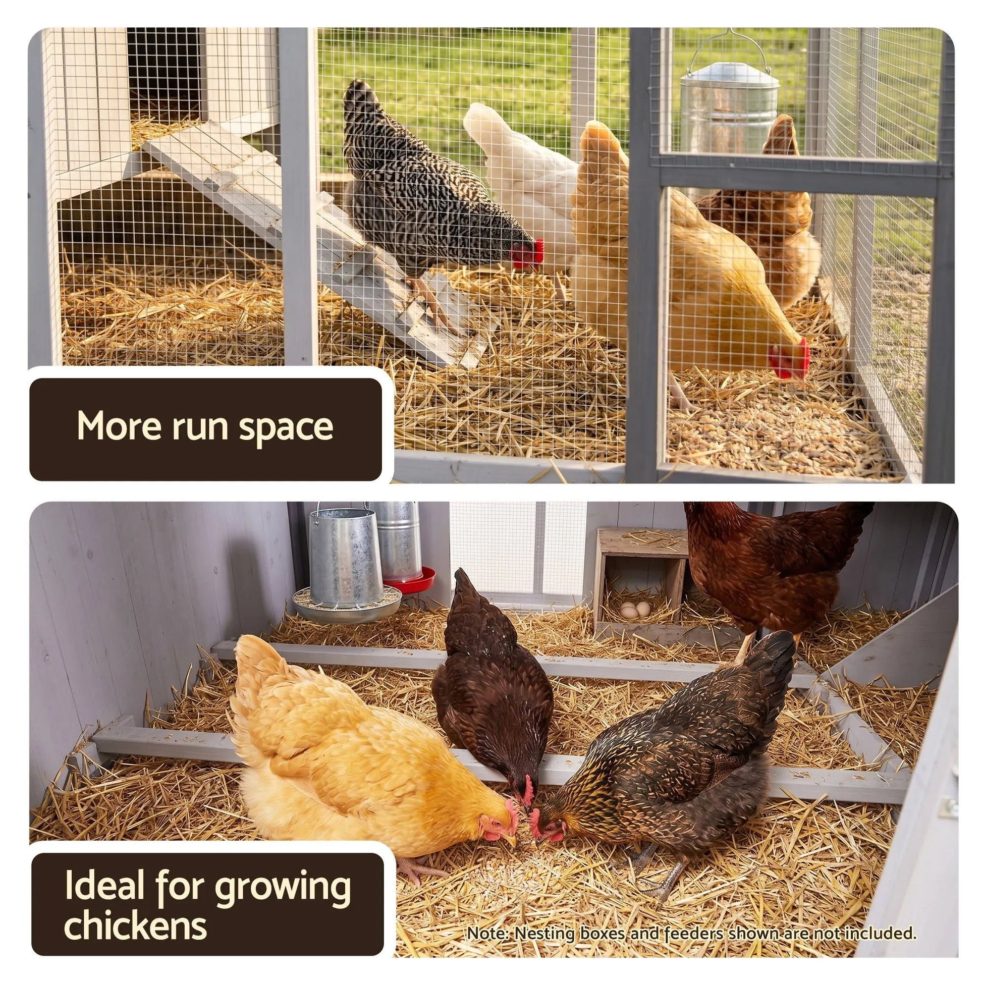 i.Pet Chicken Coop 219cm Rabbit Hutch Poultry Cage Outdoor Enclosure Wood - Image 6