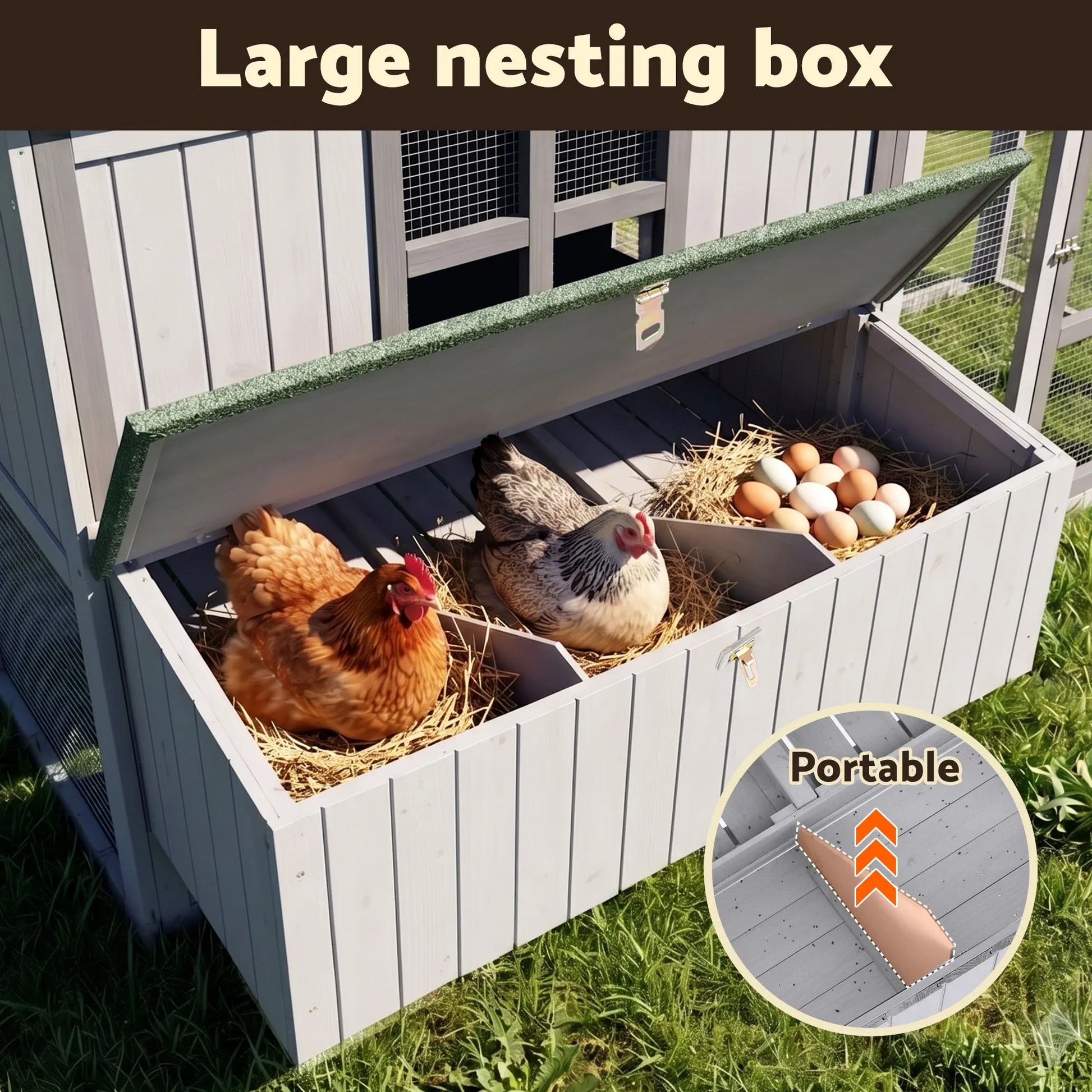 i.Pet Chicken Coop 219cm Rabbit Hutch Poultry Cage Outdoor Enclosure Wood - Image 7