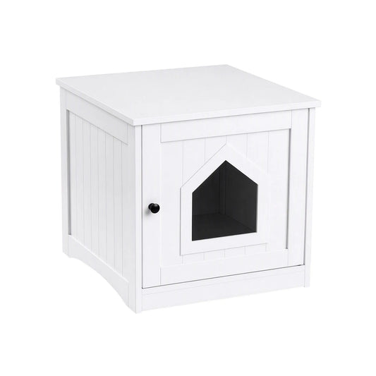 i.Pet 49x51cm Cat Litter Box Enclosure Hidden Litter Tray Cabinet White