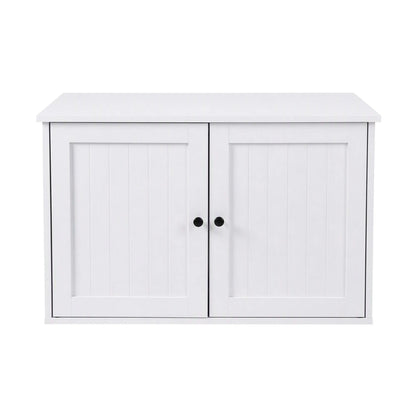 i.Pet 80x53cm Cat Litter Box Enclosure Hidden Litter Tray Cabinet Furniture White - Image 3
