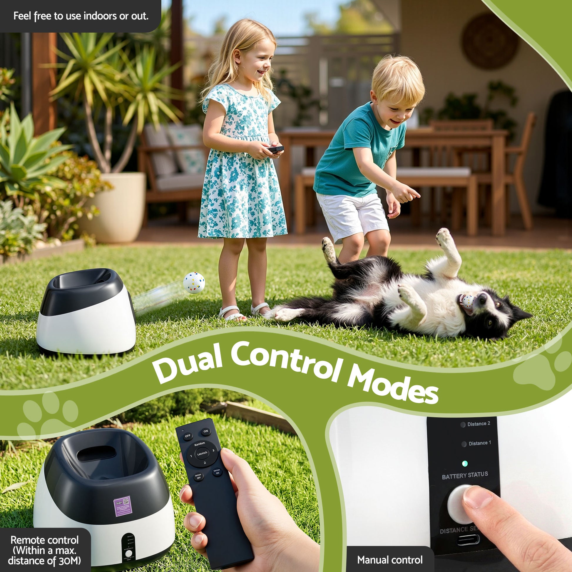i.Pet Dog Ball Launcher Thrower with 6 ETPU Balls & 14/18/22m Launch Distance Black - Image 5