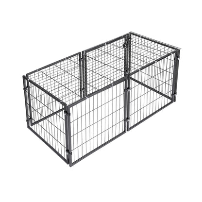 i.Pet Large Dog Crate Cage Playpen 129cm Puppy Pen Pet Enclosure Black - Image 3