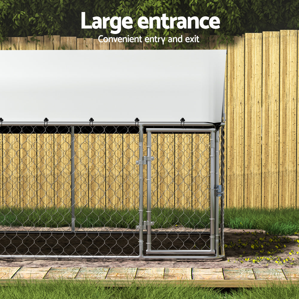 i.Pet Dog Kennel Large House XL Pet Run Cage Puppy Outdoor Enclosure 2Mx4M - Image 4