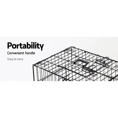 i.Pet 48" Dog Cage Crate Large Kennel 3 Doors - Image 4