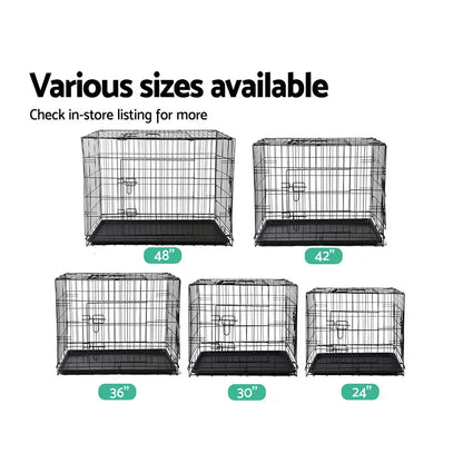 i.Pet 48" Dog Cage Crate Large Kennel 3 Doors - Image 6