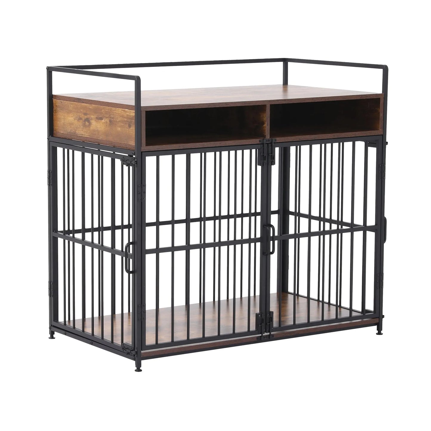 i.Pet 2-in-1 Wooden Dog Crate 104cm Pet Cage Furniture End Table Storage Black - Image 4