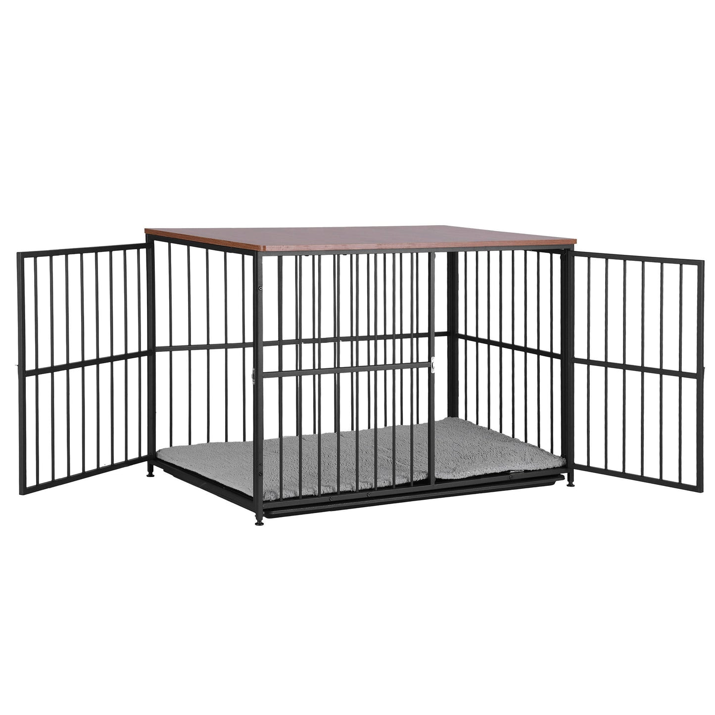i.Pet Extra Large Dog Crate Furniture 107cm Dog Cage Puppy Pet Wooden Black - Image 3