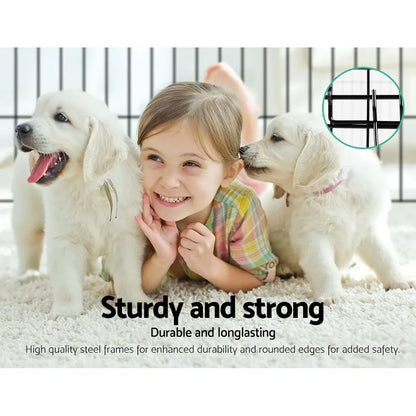 i.Pet 24" 8 Panel Dog Playpen Pet Fence Exercise Cage Enclosure Play Pen - Image 3