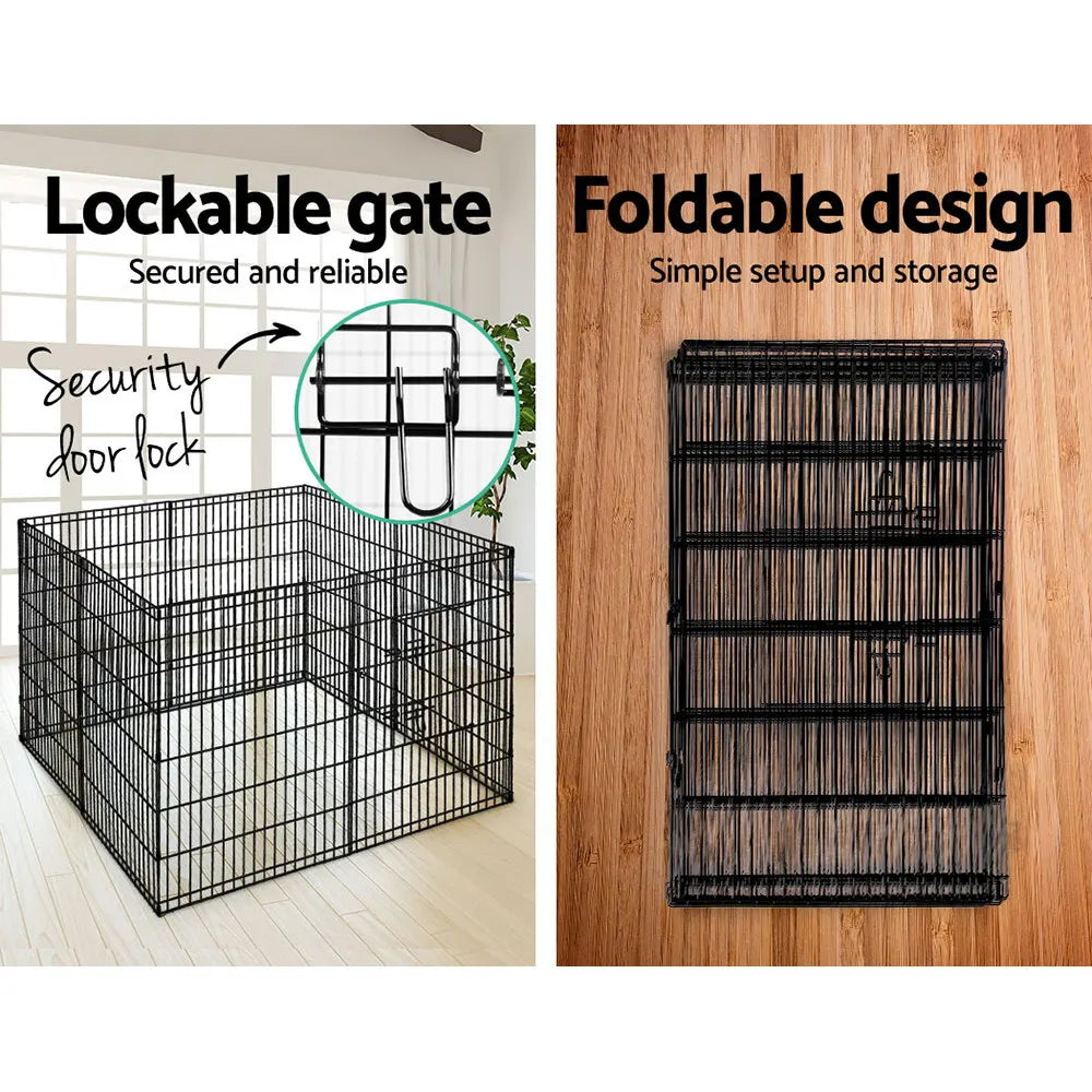 i.Pet 36" 8 Panel Dog Playpen Pet Fence Exercise Cage Enclosure Play Pen - Image 5
