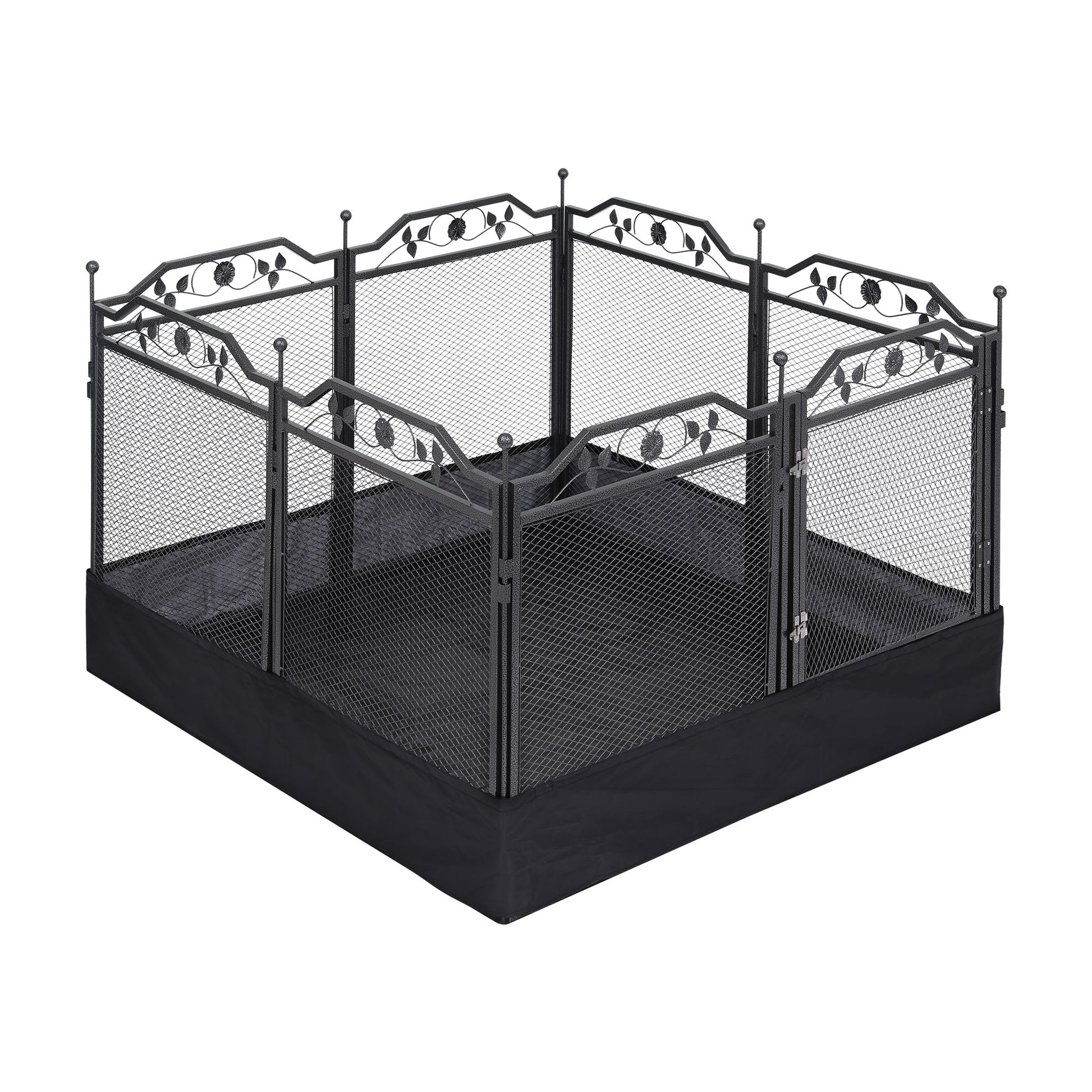 i.Pet Pet Dog Playpen Heavy-Duty Enclosure Multi-Configuration Indoor Outdoor Black - Image 3