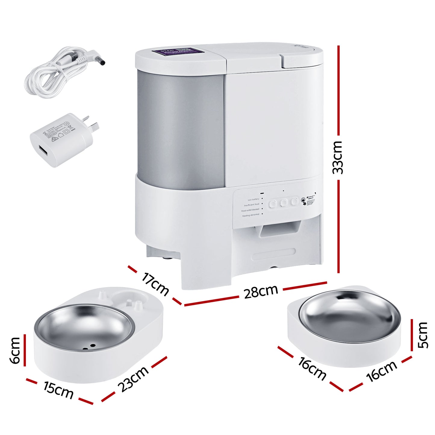 i.Pet Automatic Pet Feeder Water Dispenser 2-in-1 Smart WiFi Dog Cat Food 4L - Image 2