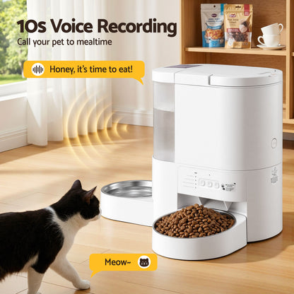 i.Pet Automatic Pet Feeder Water Dispenser 2-in-1 Smart WiFi Dog Cat Food 4L - Image 8