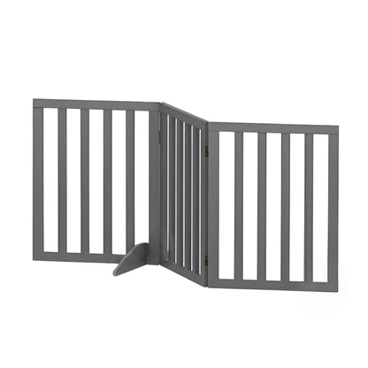 i.Pet Dog Gate Playpen Enclosure 3 Panels Pet Door Fence Wooden Play Pen Stair
